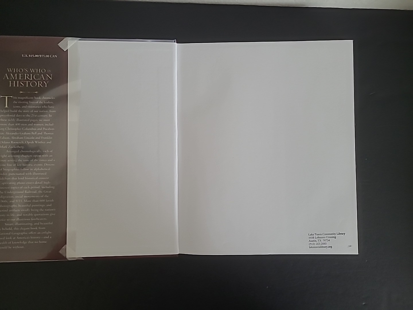 National Geographic Who’s Who In American History Hardcover