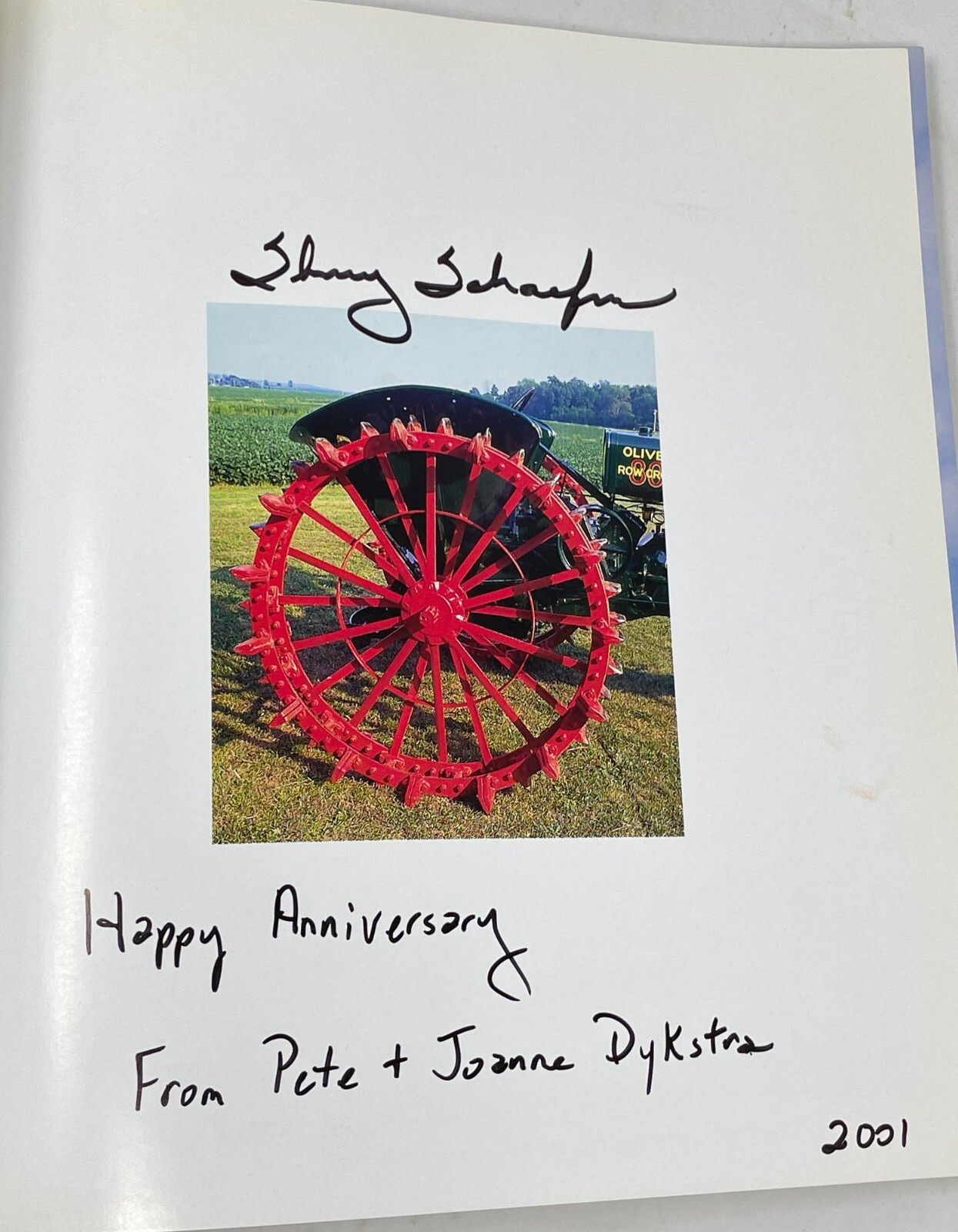Oliver Tractors Enthusiast Color Series Schaefer & Hackett, Signed 2001