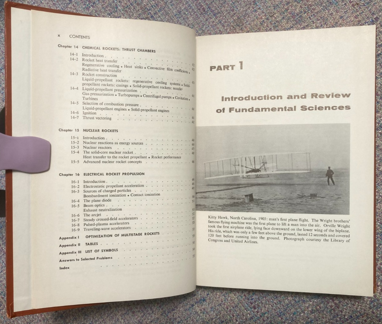 1970 book Mechanics and Thermodynamics of Propulsion – vintage rocket spaceship