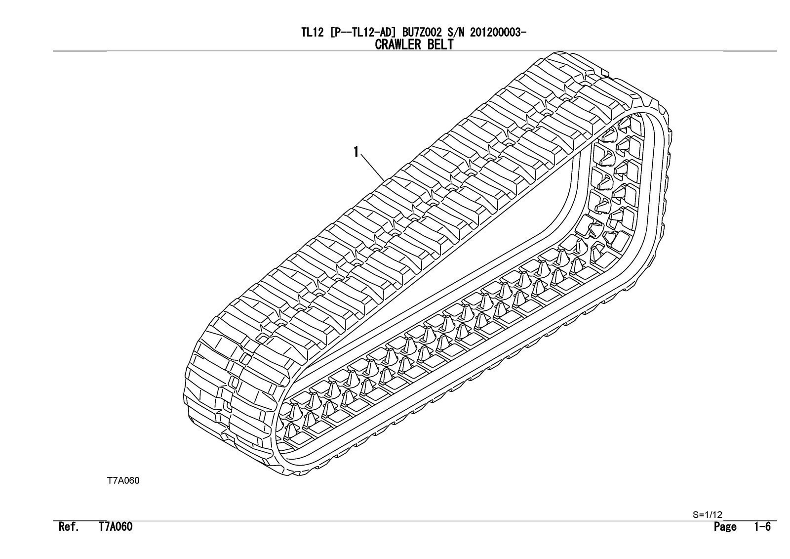 TAKEUCHI TL12 TL12-AD Crawler Loader Illustrated Parts Manual WIRE BOUND, JACKET