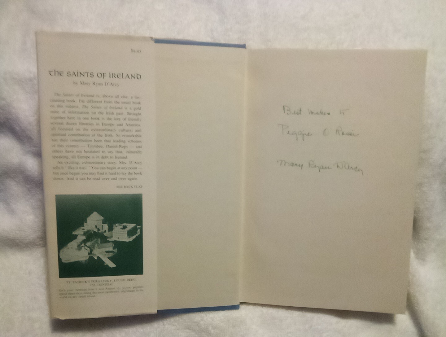 The Saints of Ireland A Chronological Account by Mary D’Arcy Signed 1st Ed HC
