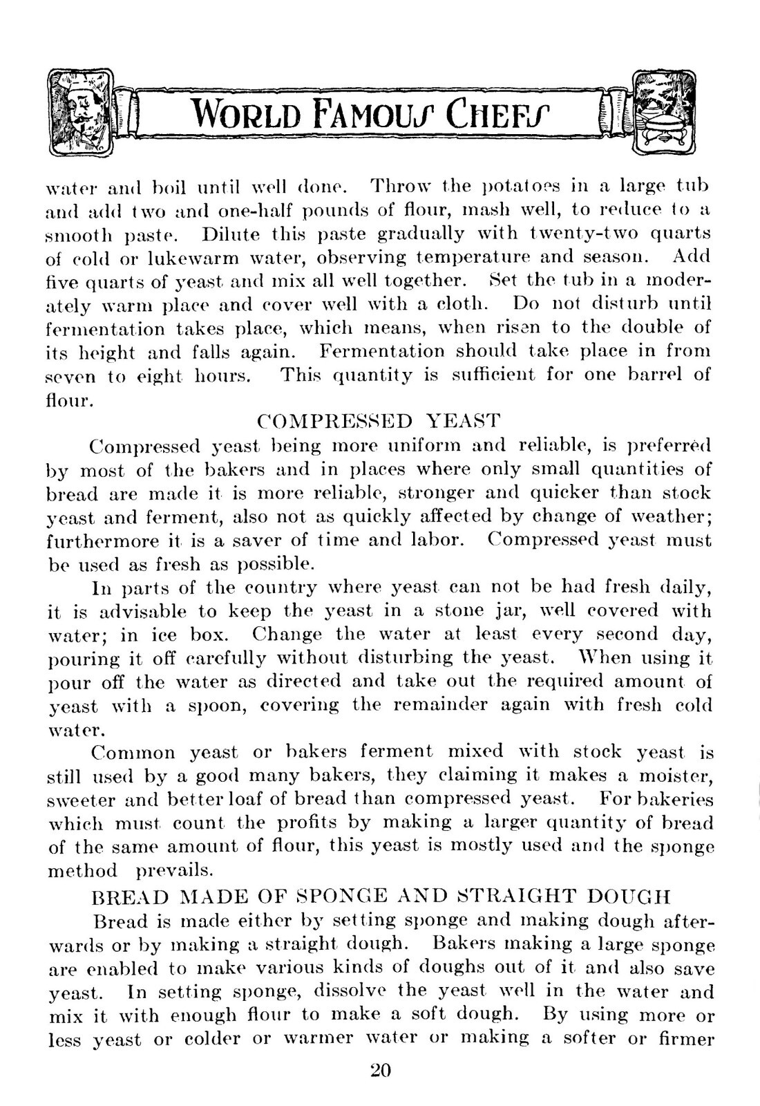 1913 Bread and pastry recipes of th Of The World Famous Chefs Cook Book 80 Pages