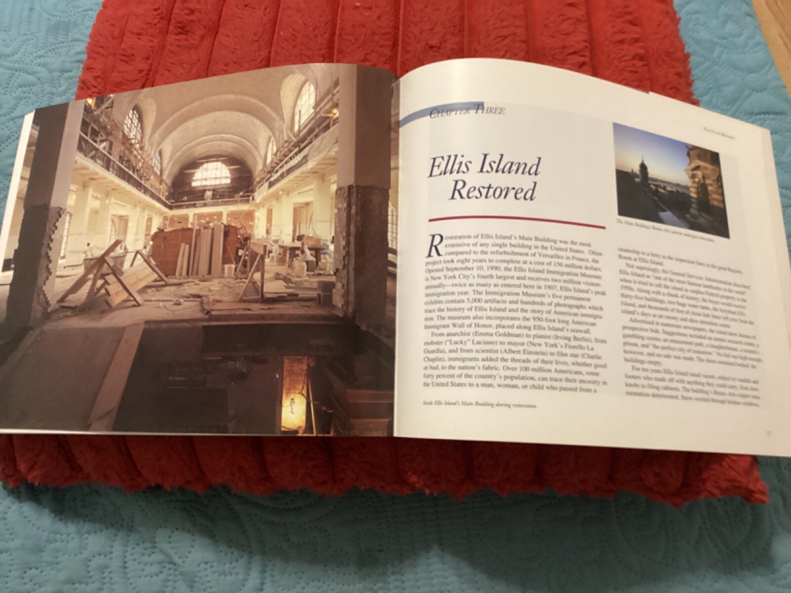 ELLIS ISLAND, OFFICIAL SOUVENIR GUIDE, 40 PAGES by B. COLIN HAMBLIN/FREE P & H