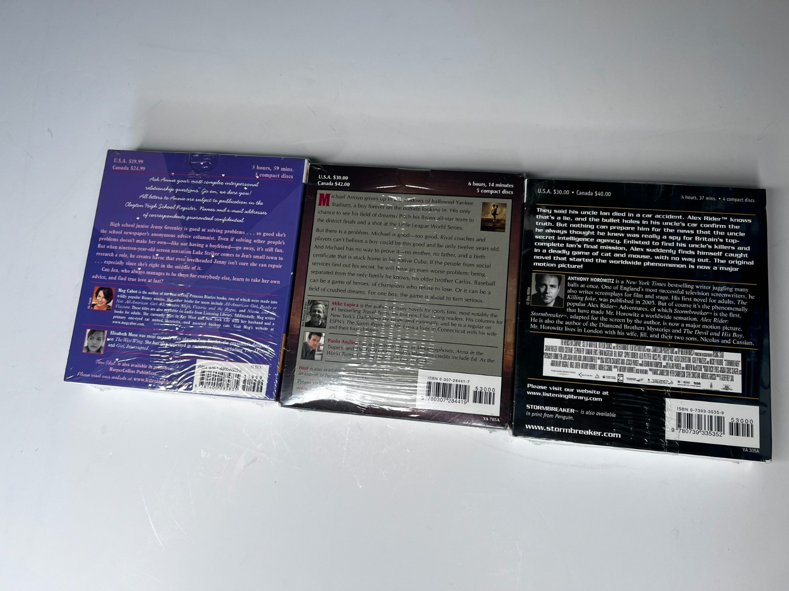 Lot 3 NEW Teen High School Audiobooks, Teen Idol,Heat Stormbreaker, Mike Lupica