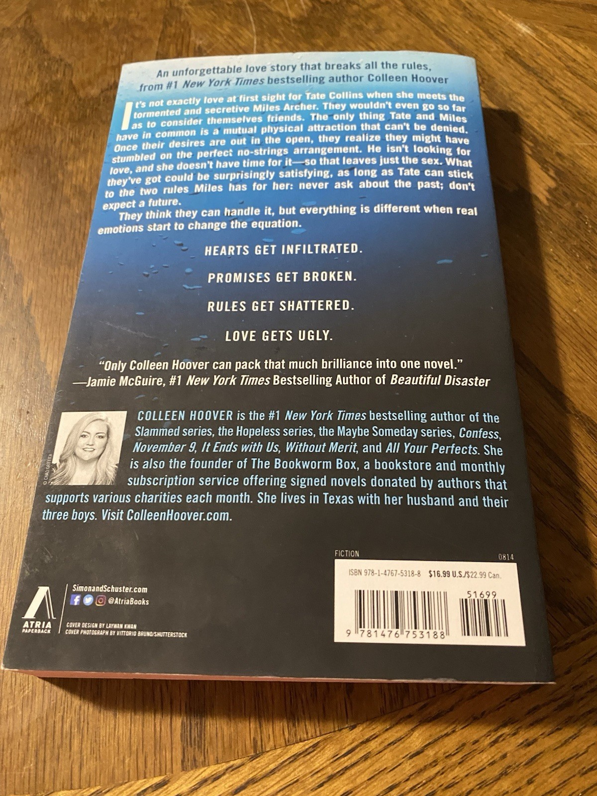 Ugly Love : A Novel by Colleen Hoover (2014, Trade Paperback)