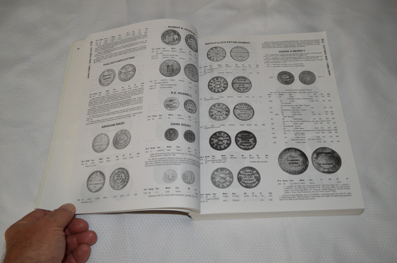 STANDARD CATALOG OF UNITED STATES TOKENS 1700-1900 ~ 1ST EDITION ~ RULAU ~ B3