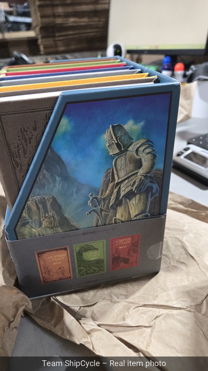 World of Tolkien SevenBook Set by David Day Faux Leather Bound Books G2U