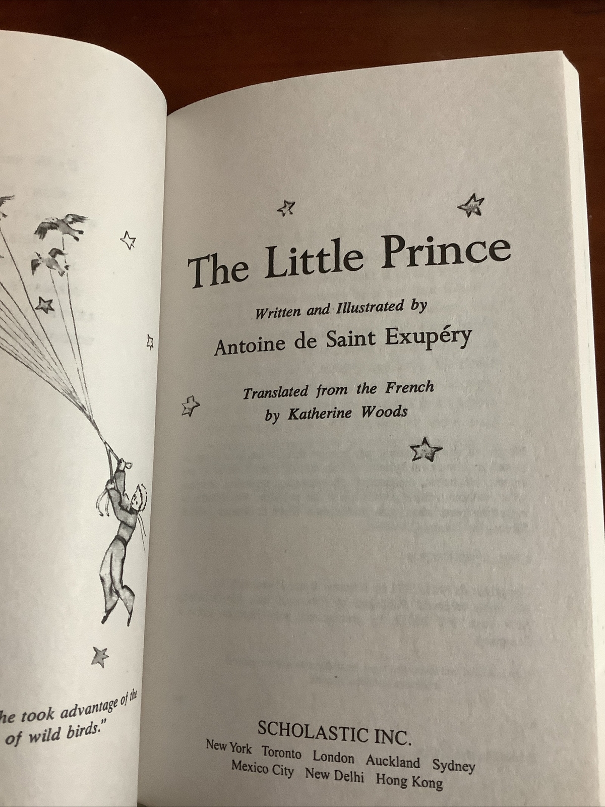 The Little Prince by Antoine De Saint-Exupéry NEW Scholastic Paperback