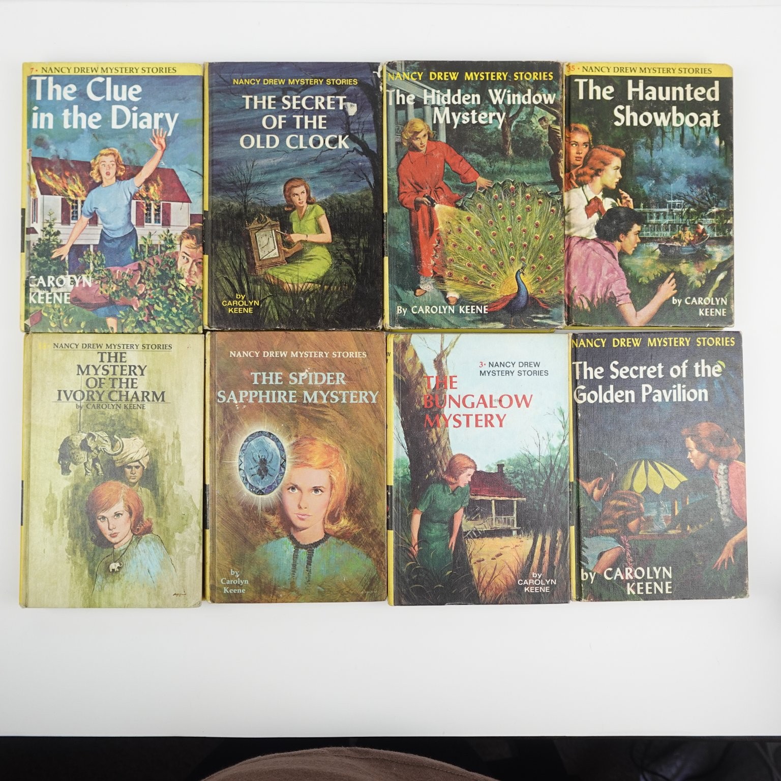 Nancy Drew Mystery Stories Lot 8 Books Carolyn Keene Vintage Grosset & Dunlap