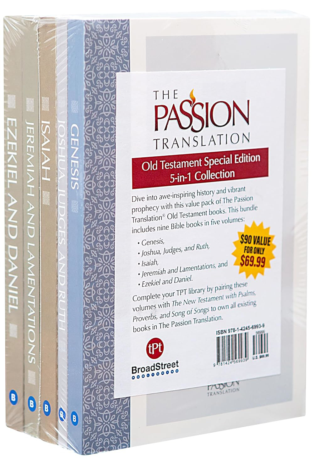 The Passion Translation Old Testament: 5-in-1 Easy-to-Read Bible Collection