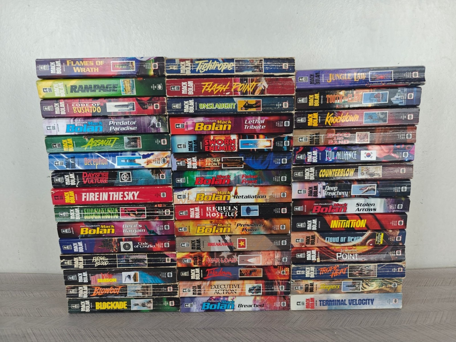 Don Pendleton’s Mack Bolan Lot Of 44 Mass Market Paperbacks Vintage Action