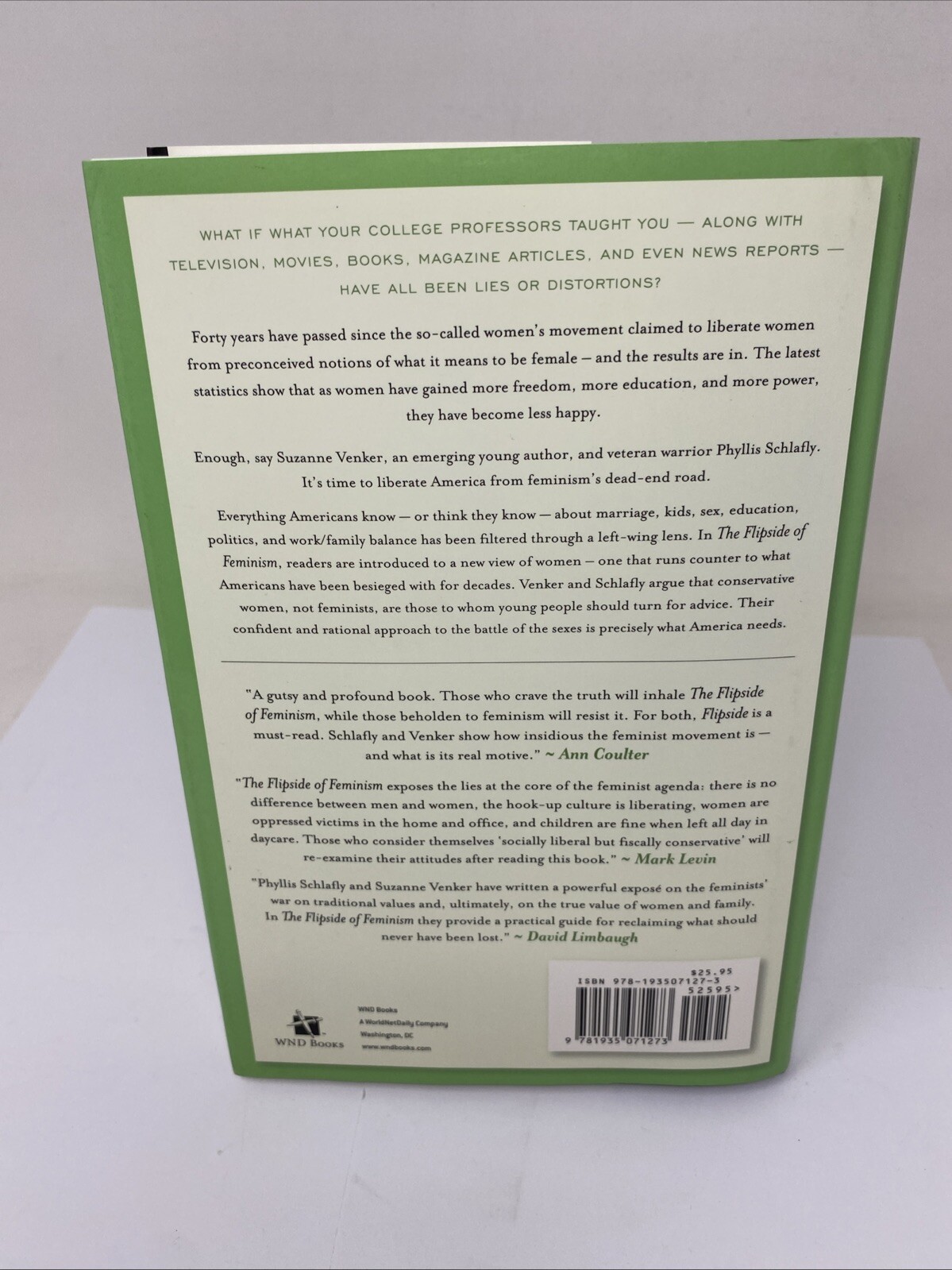 The Flipside of Feminism Conservative Women Know Men *SIGNED* FREE SHIPPING!