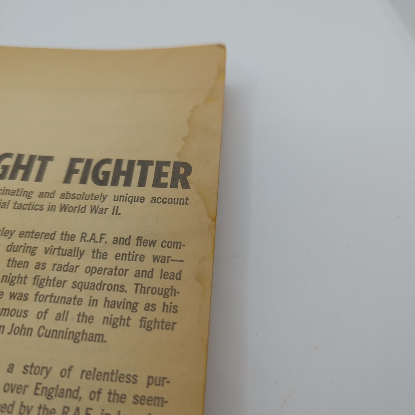 Night Fighter By C.F. Rawnsley & Robert Wright 1957 paperback Novel Book