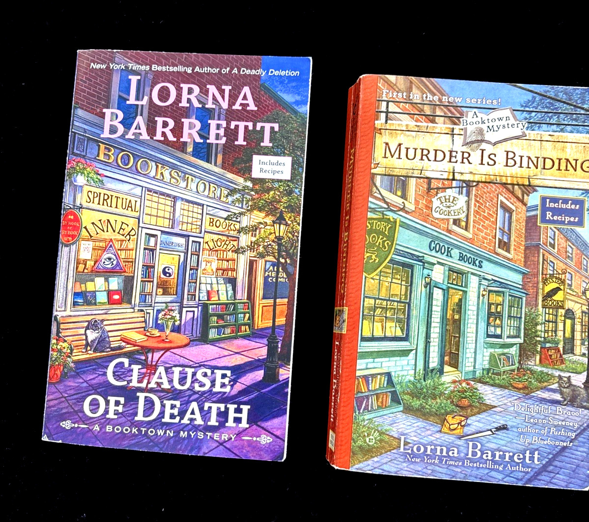 Lot of 13 Lorna Barrett AKA Lorraine Bartlett A Booktown Mystery Cozy Mysteries