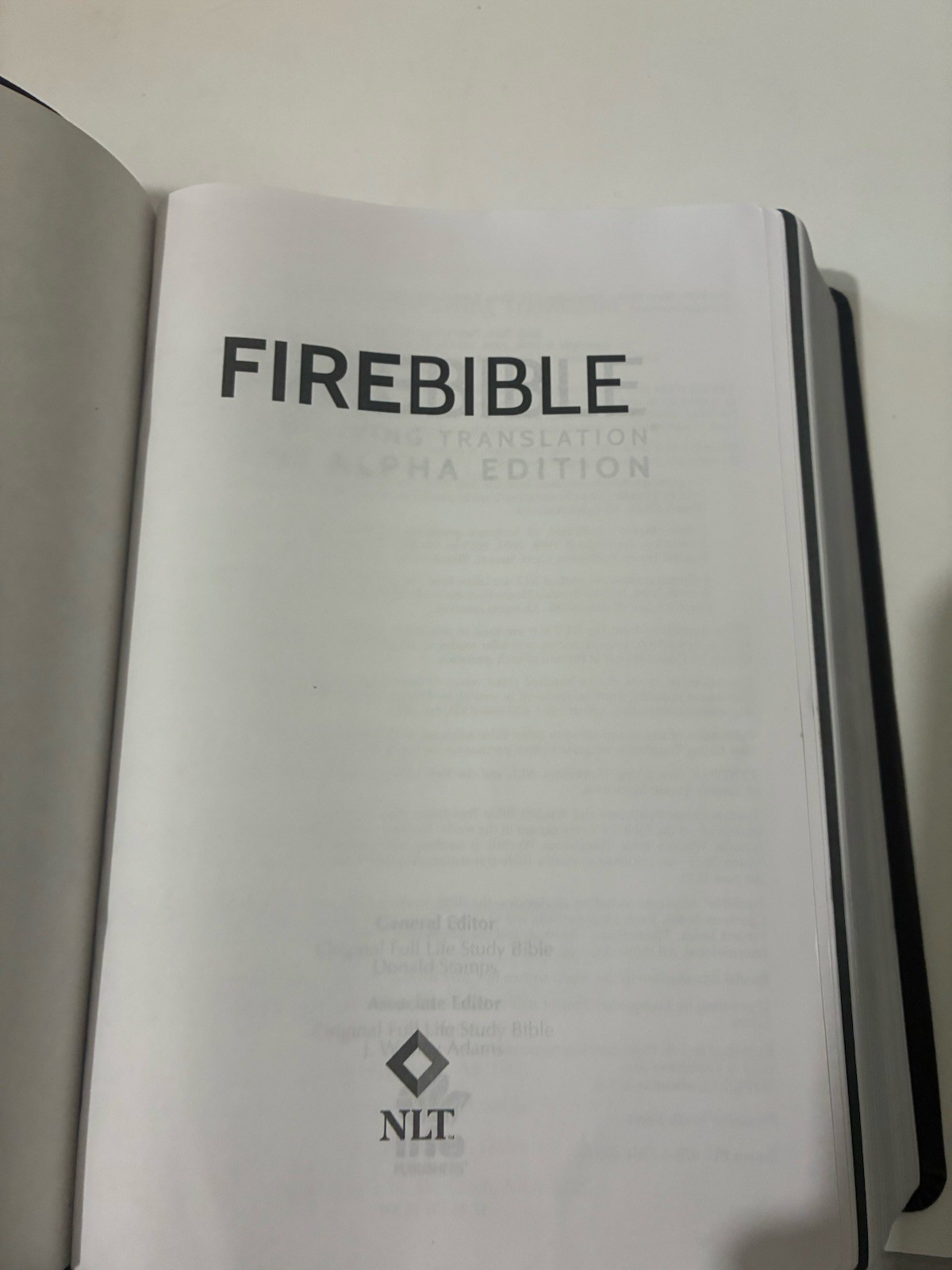 FIRE BIBLE New living Translation Chi Alpha Edition Leather Soft Cover