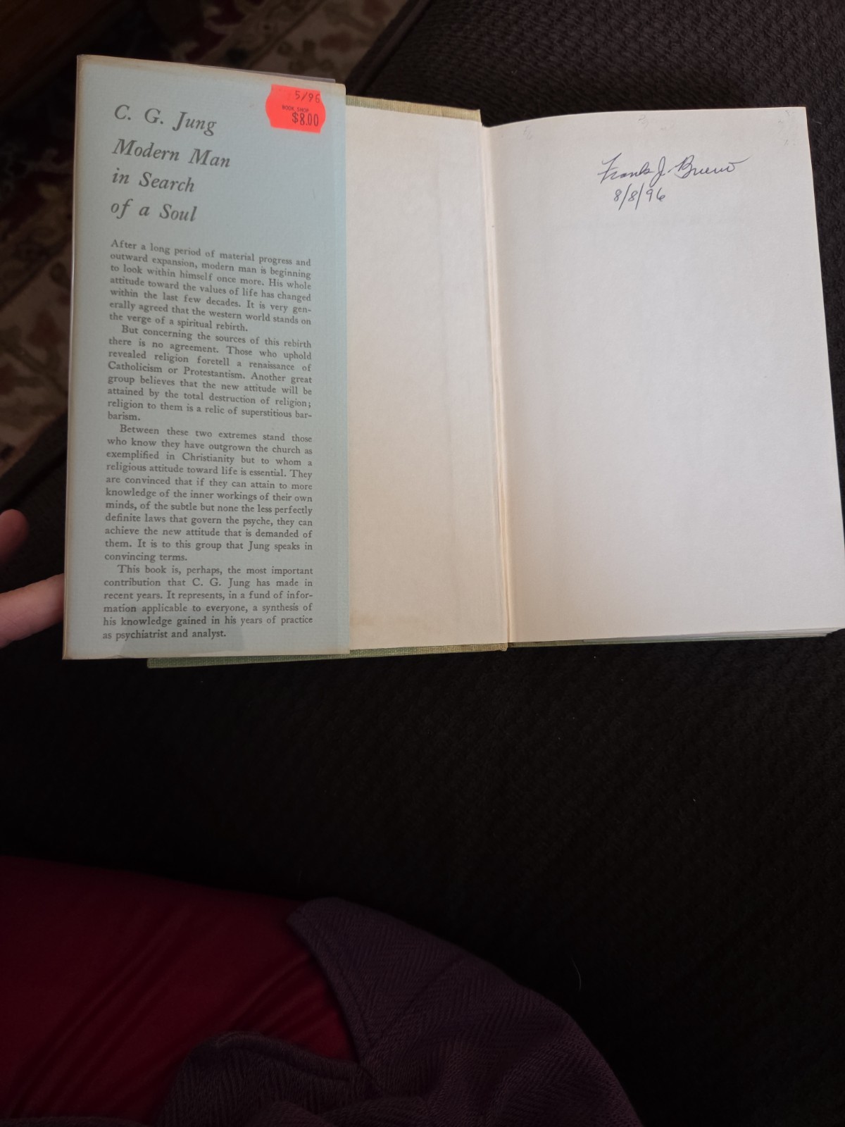 Modern Man in Search of a Soul By C.G. Jung HCDJ 1933 VG