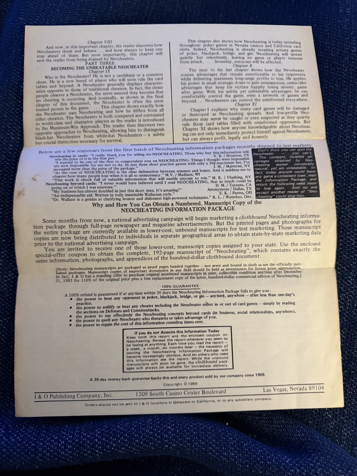 1st EDITION Neocheating Manuscript Book AND RARE Pamphlet by Frank R. Wallace