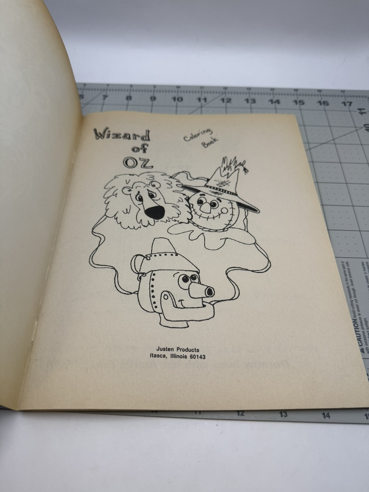 Vintage Wizard Of OZ Preschool Coloring Book 32 Pages Justen Products Unused NOS