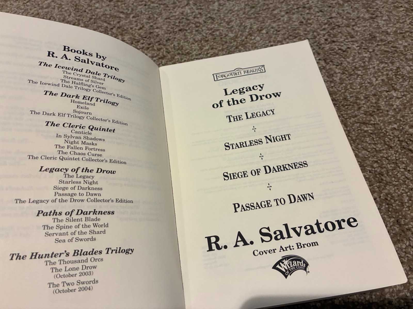 Legacy of the Drow – Collector’s Edition – R.A. Salvatore – RARE – Drizzt Series