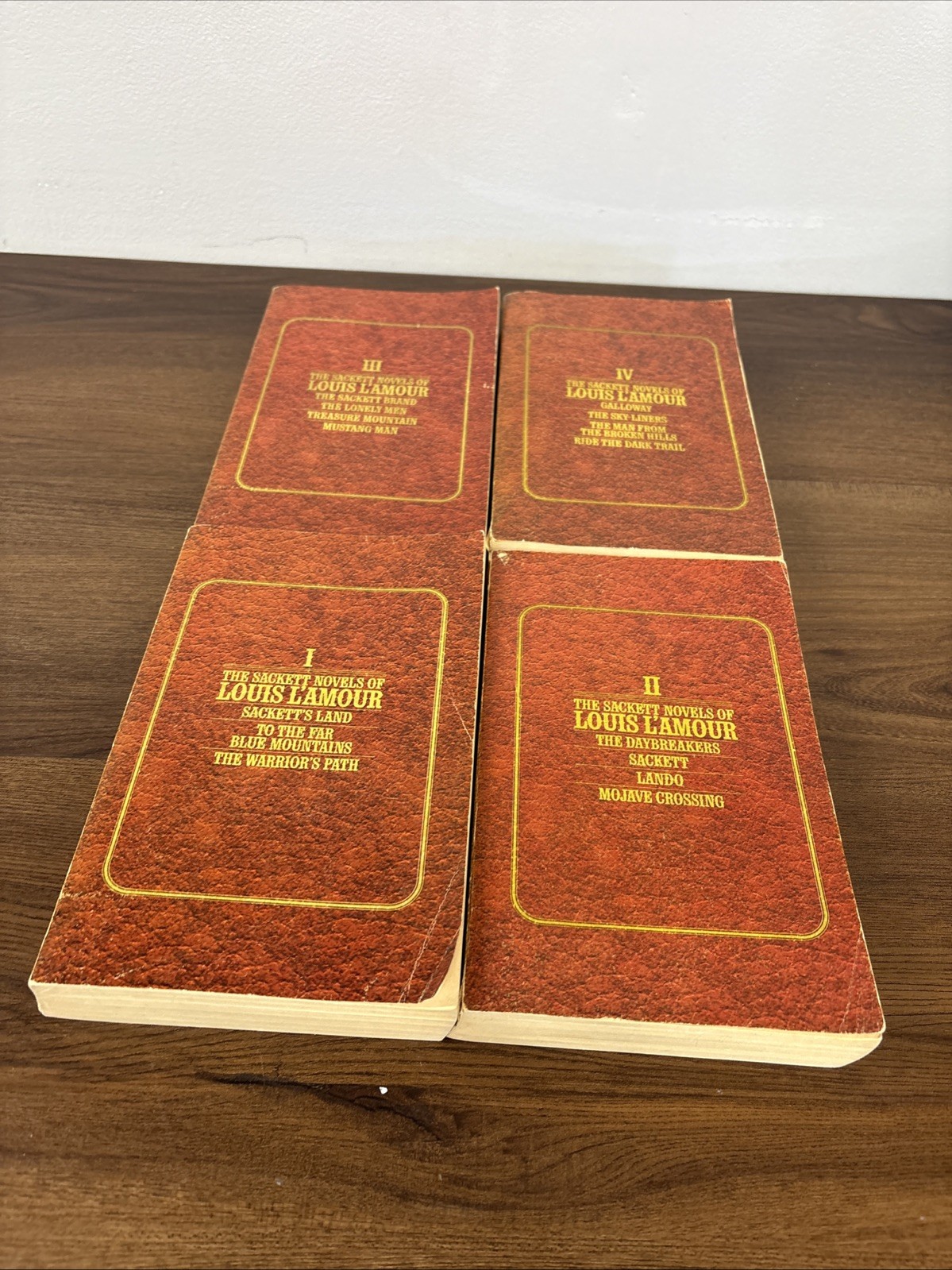 The Sackett Novels of Louis L’Amour Set of 4 Paperback Books