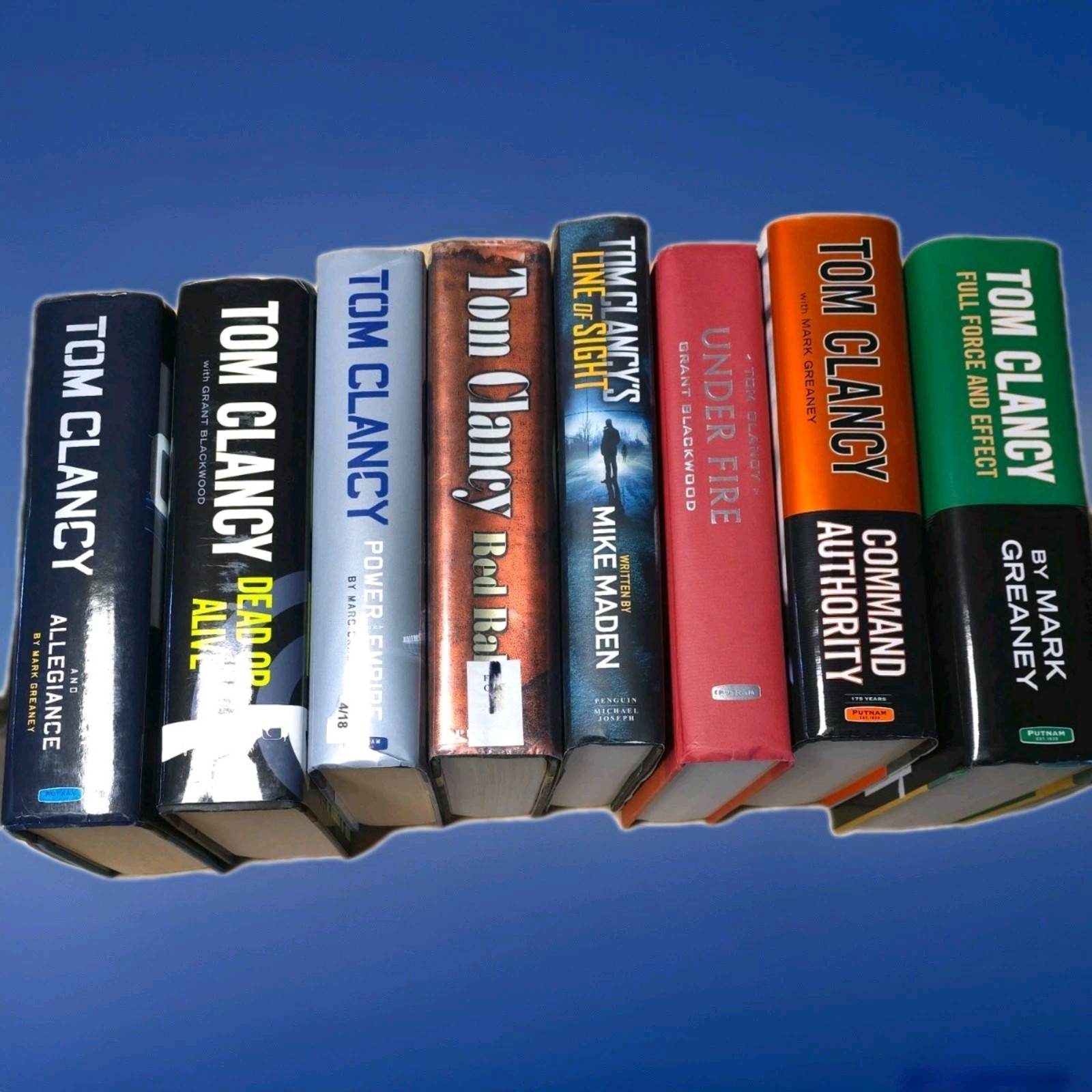 Tom Clancy lot 8 Books Hardcover Dust Jacket Mixed Titles & Years