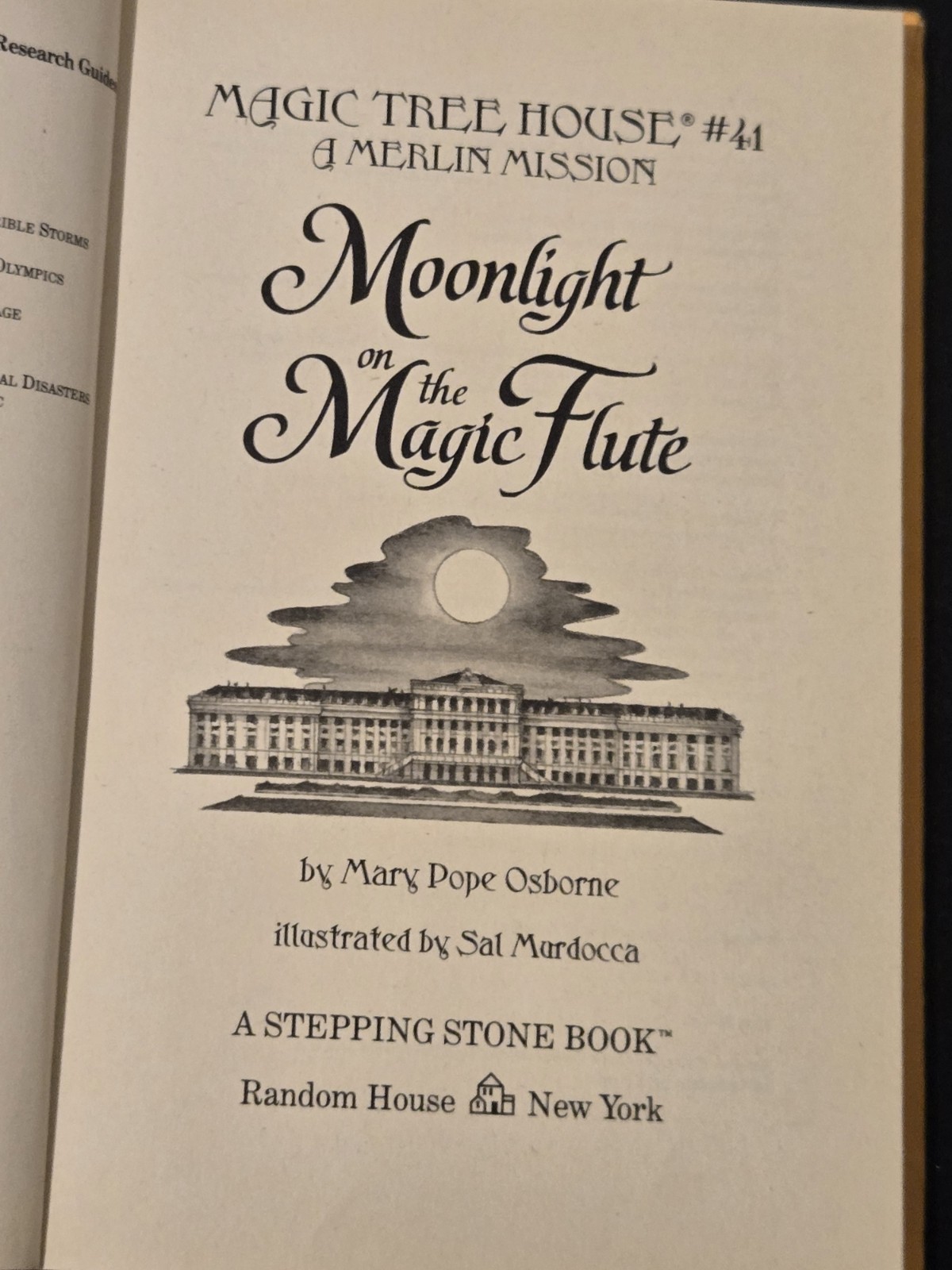 Magic Tree House 41 Moonlight on the Magic Flute FIRST EDITION Mary Pope Osborne