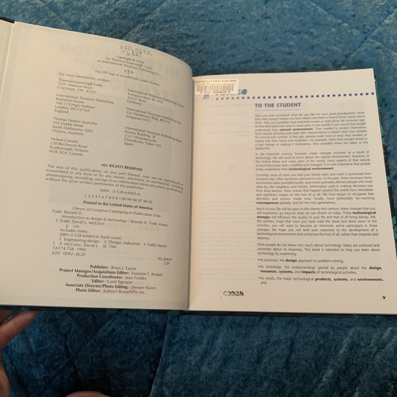 Introduction to Design and Technology 1996 Todd, Todd, McCrory Hardback