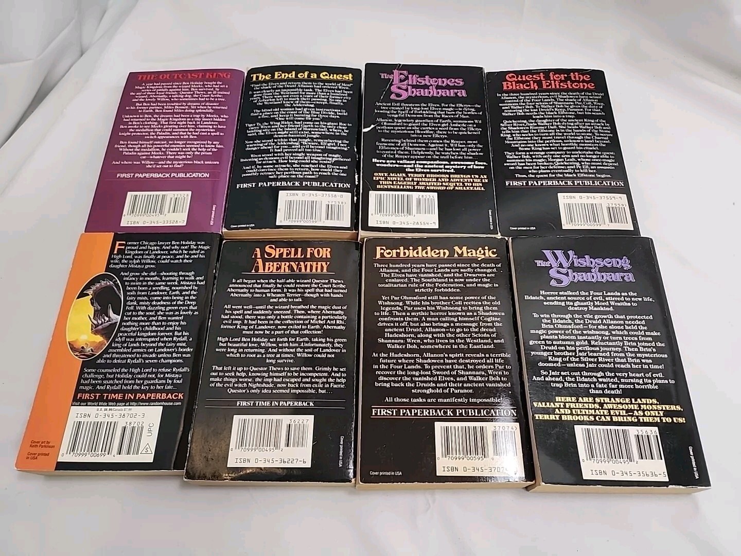 8 Terry Brooks Book Lot Shannara Series in Good/Great Condition FREE SHIPPING