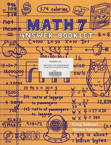 Teaching Textbooks Math 7 Answer Key – Paperback By Greg Sabouri – VERY GOOD
