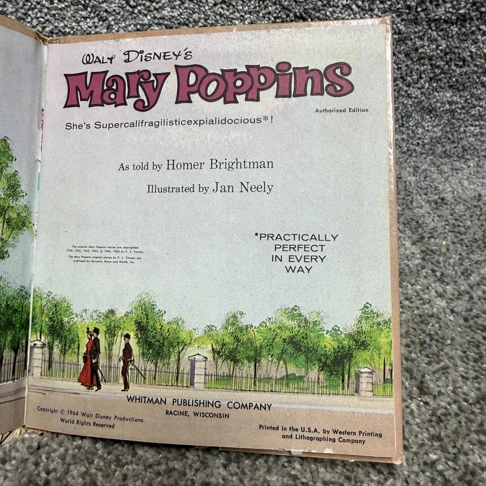 Vintage 1964 Walt Disney Mary Poppins Tell A Tale Whitman Authorized Edition