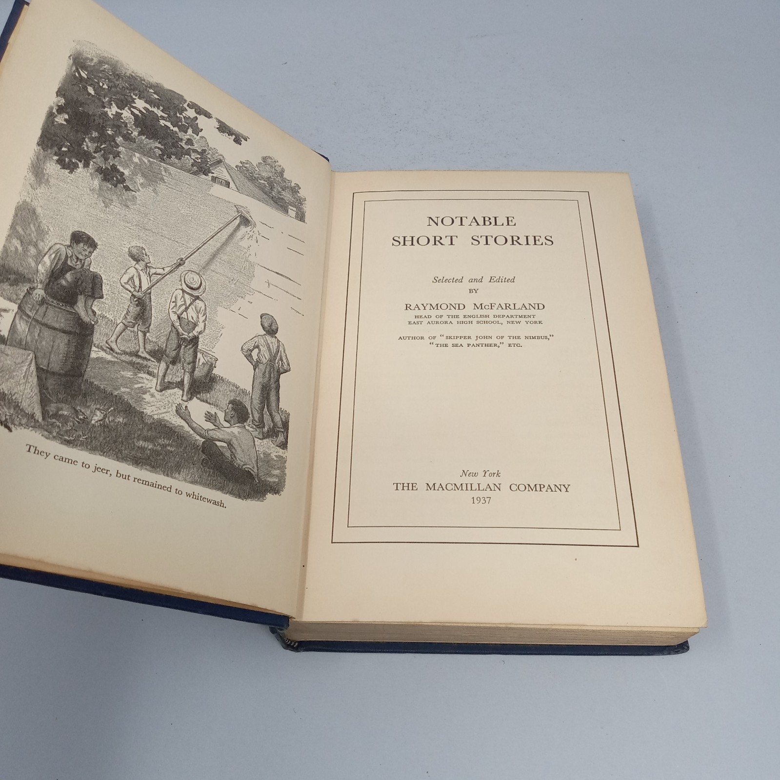 Notable Short Stories: 1937 Macmillan Company Hardcover by Raymond McFarland