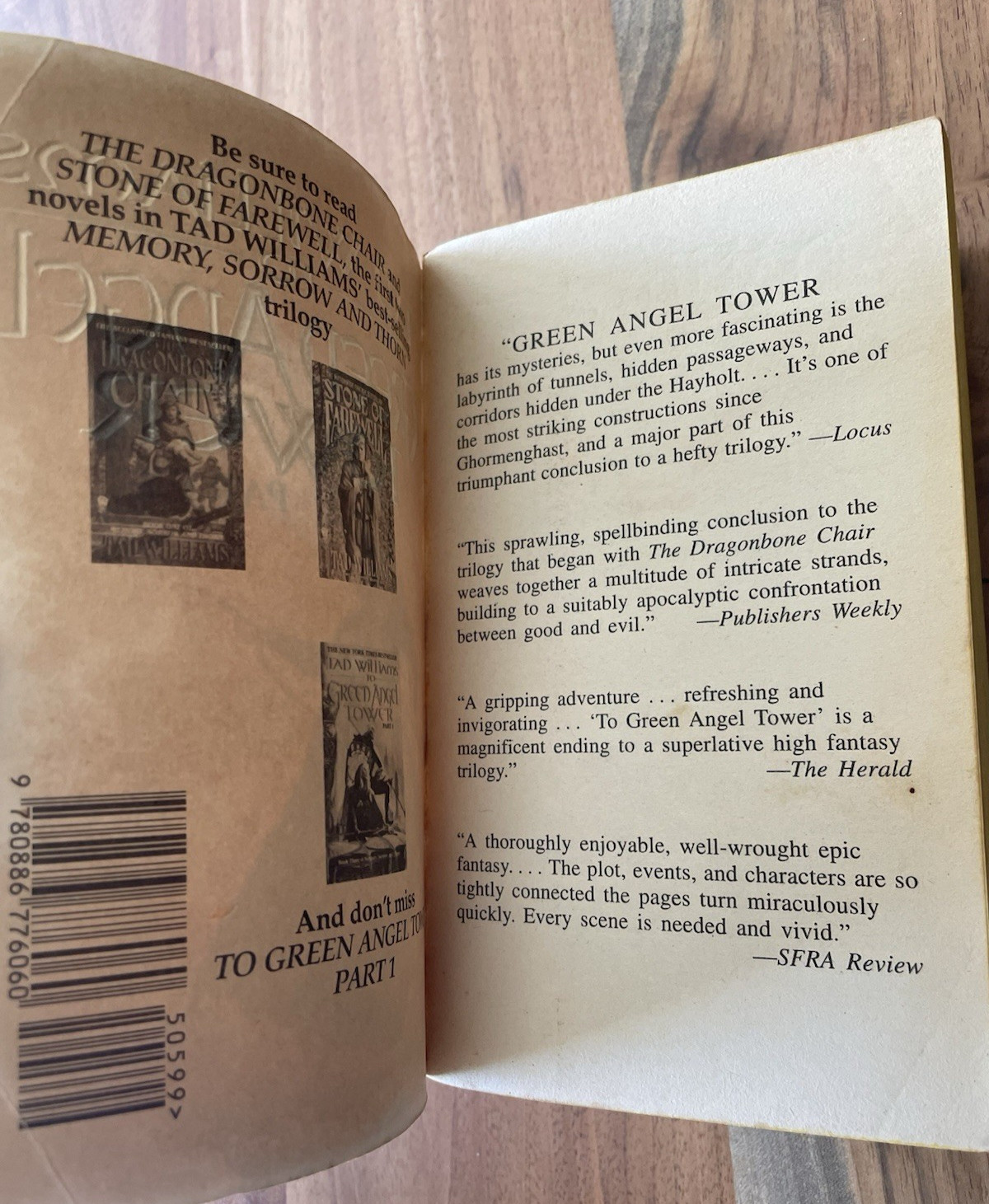 To Green Angel Tower Part 1 & 2 Tad Williams 1st Printing MM PB 1994 DAW Fantasy