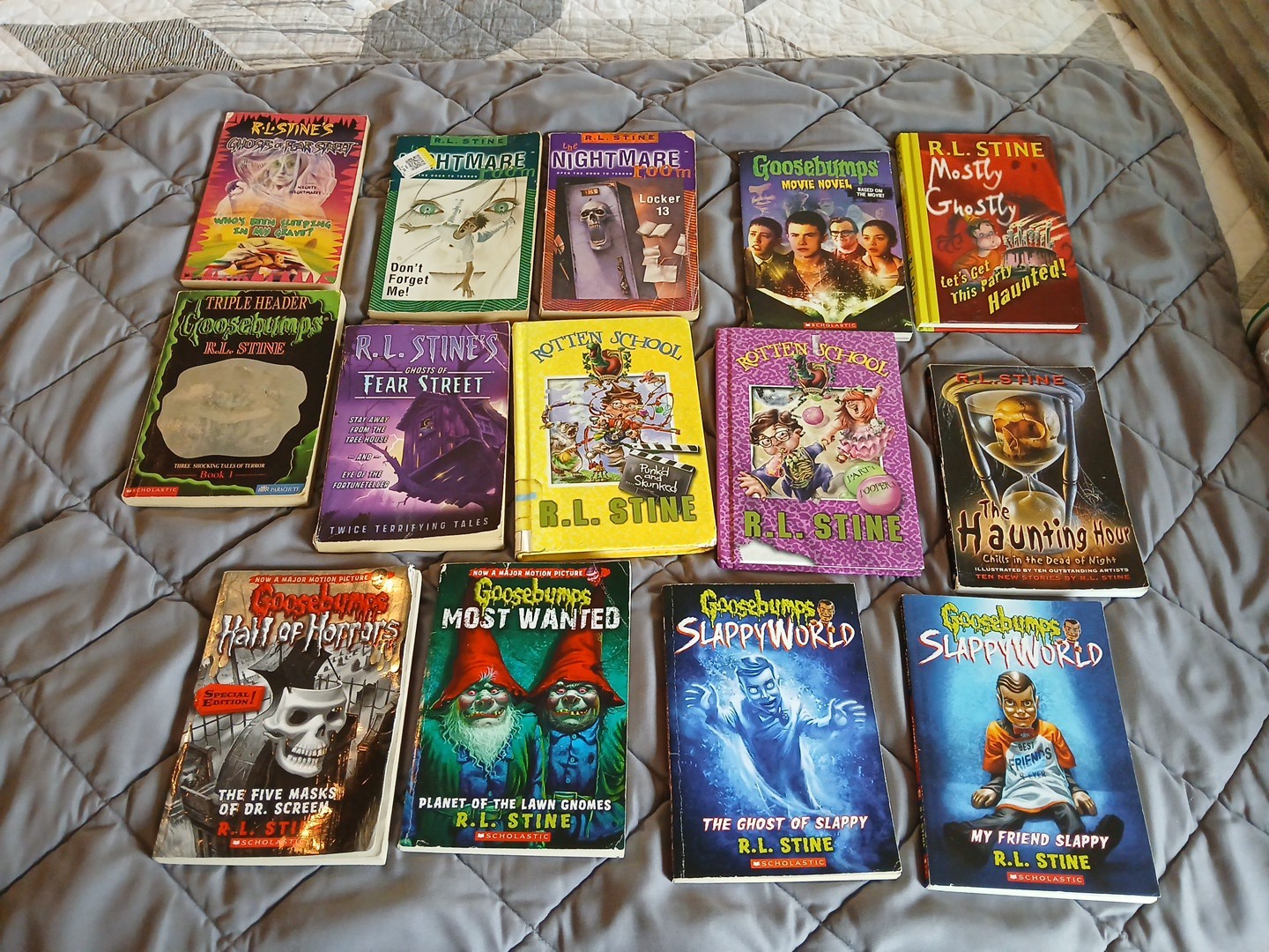 Lot Of 14 R.L. Stine Books, Fear Street, Rotten School, Slappy World, Nightmare