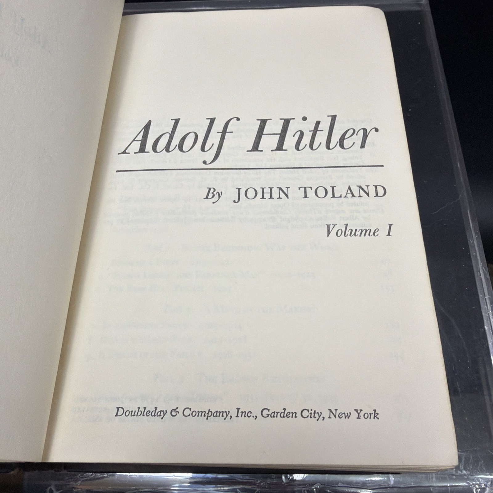 Adolf Hitler by John Toland (1976, Hardcover) vol 1 No DJ