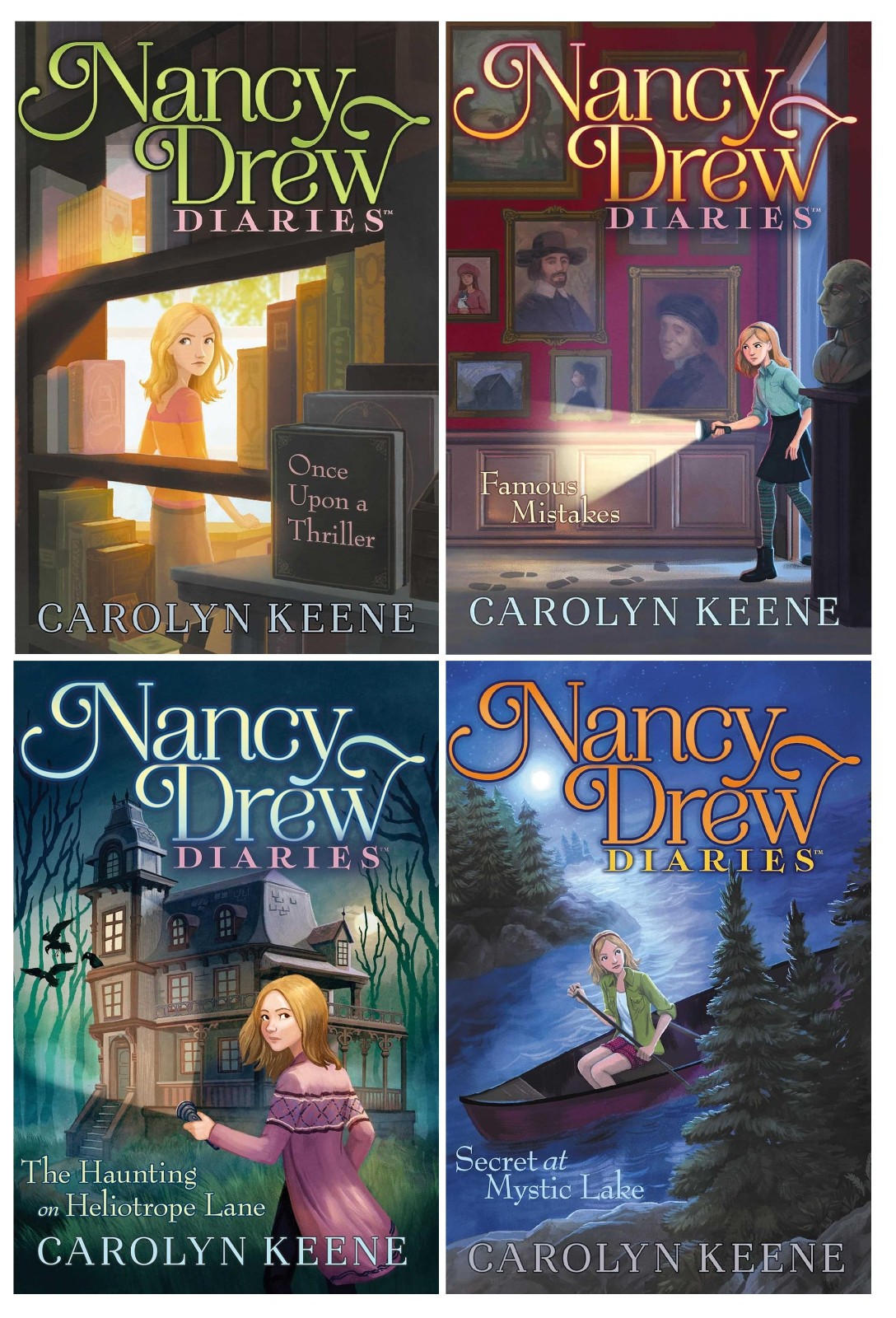 Nancy Drew Diaries Carolynn Keene Set of 4 Trade Paperbacks Books 4-6-16-17 New
