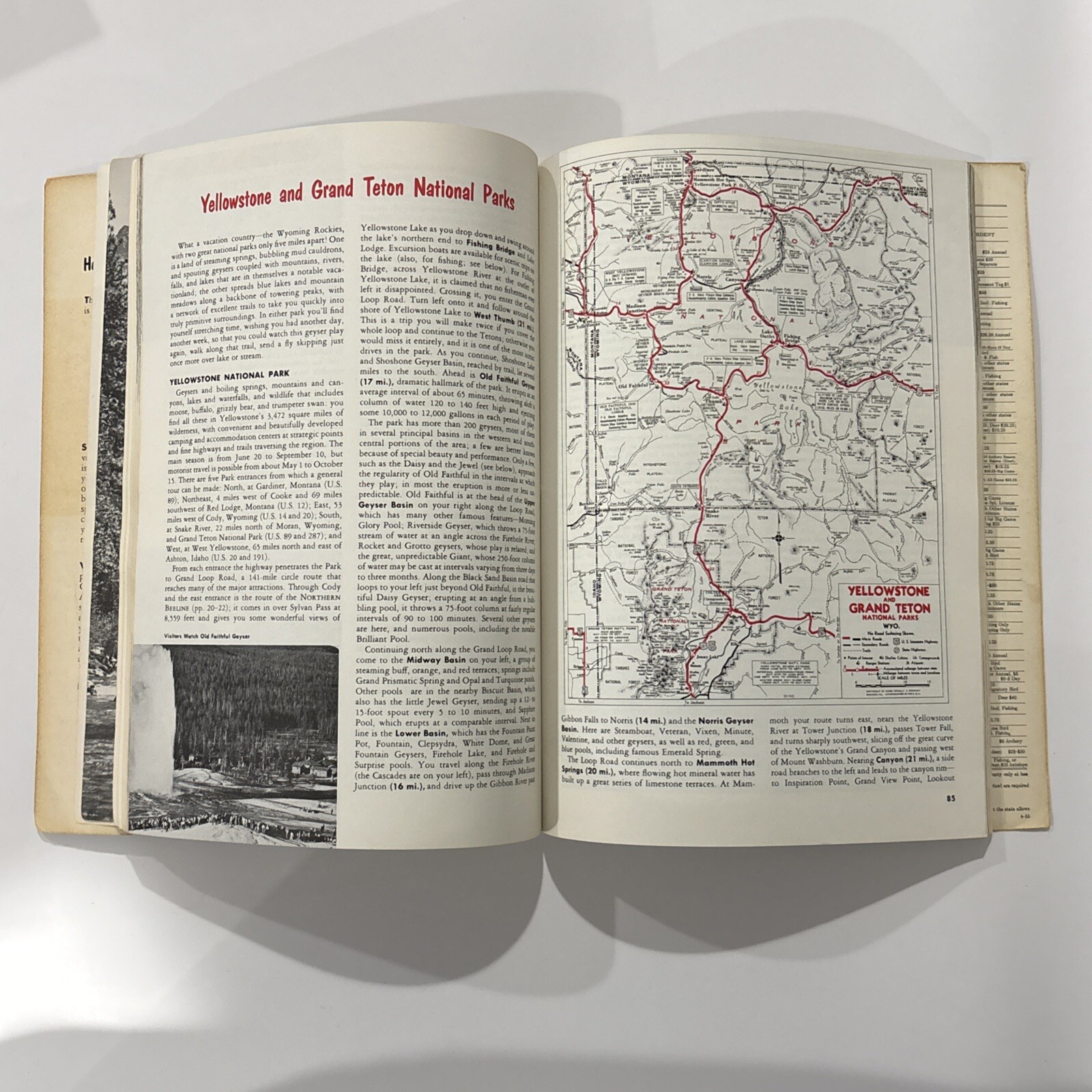VTG 1955 RAND McNALLY VACATION GUIDE United States and Canada – Paperback