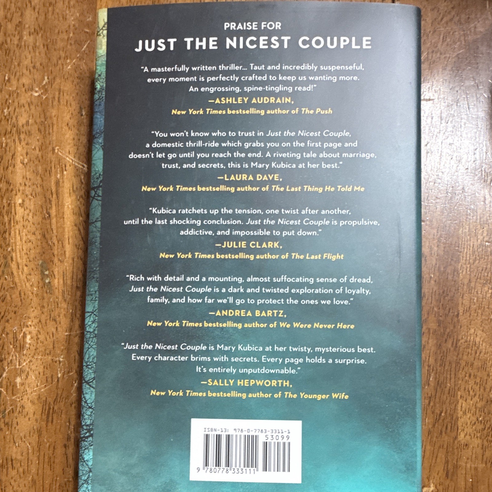 Mary Kubica Just the Nicest Couple Hardcover Thriller Suspense Fiction NEW