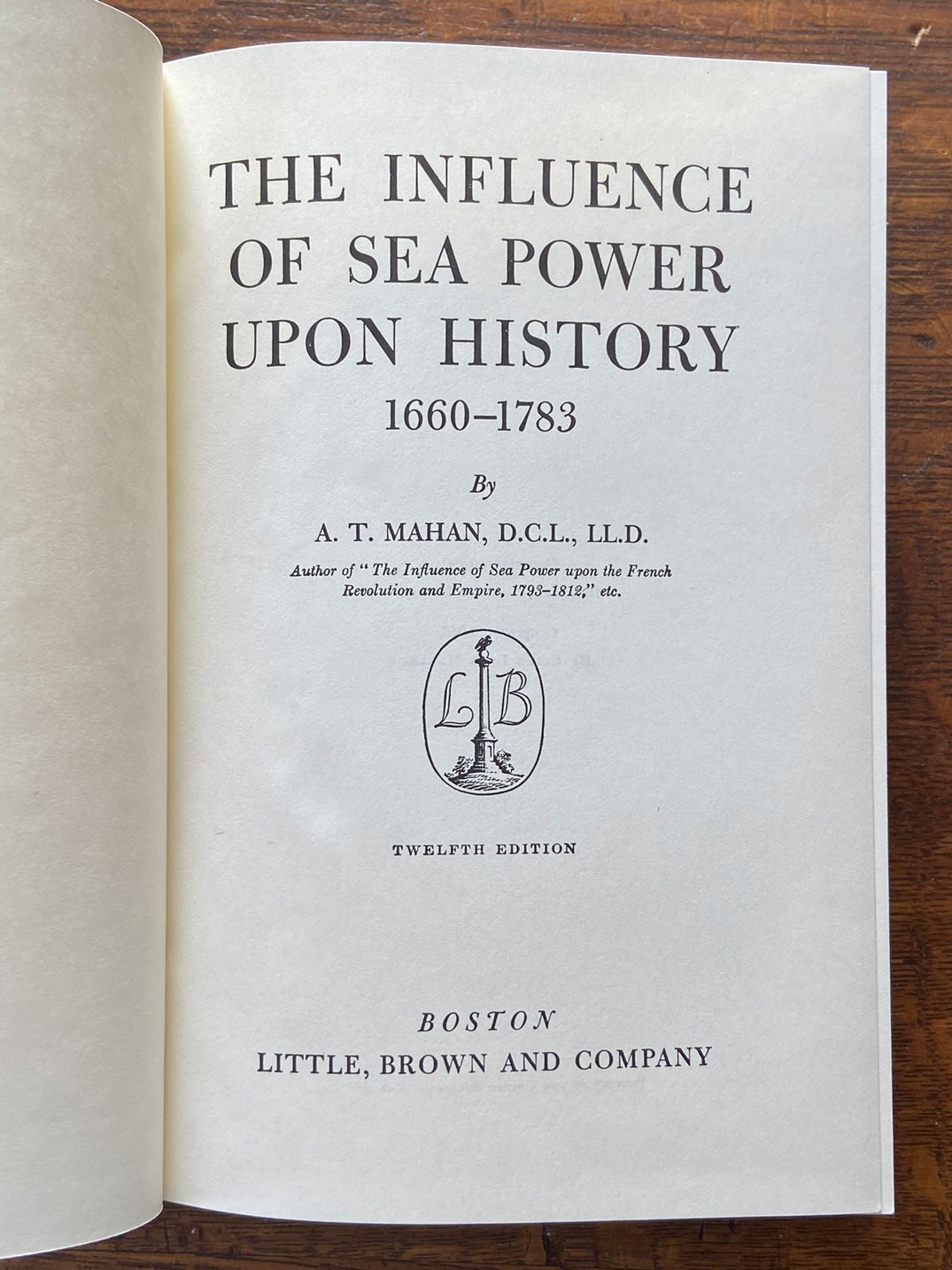 Influence of Sea Power Upon History 1660-1783 by Alfred Mahan Maritime Naval