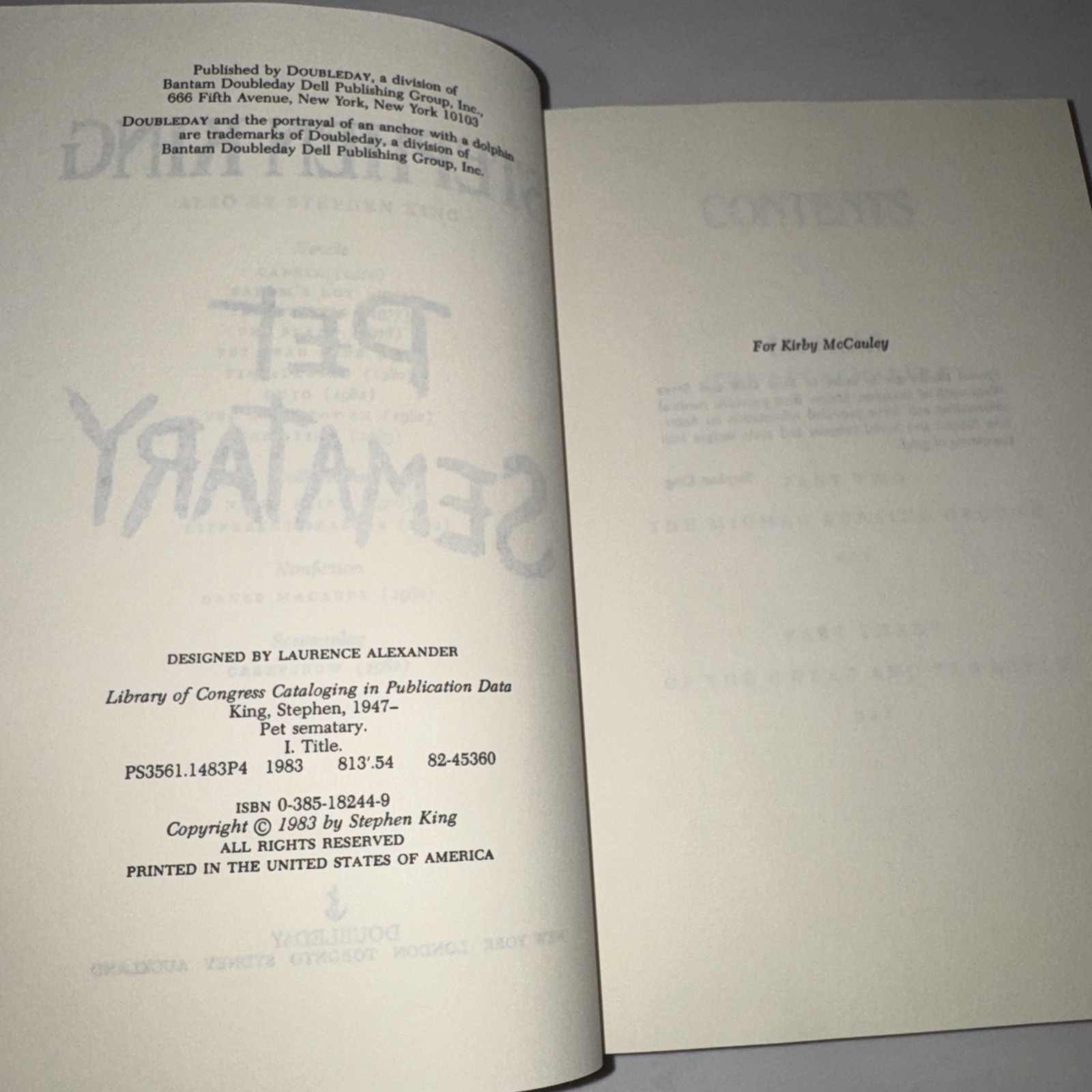Stephen King Pet Sematary 1983 Hardcover Book Club Edition