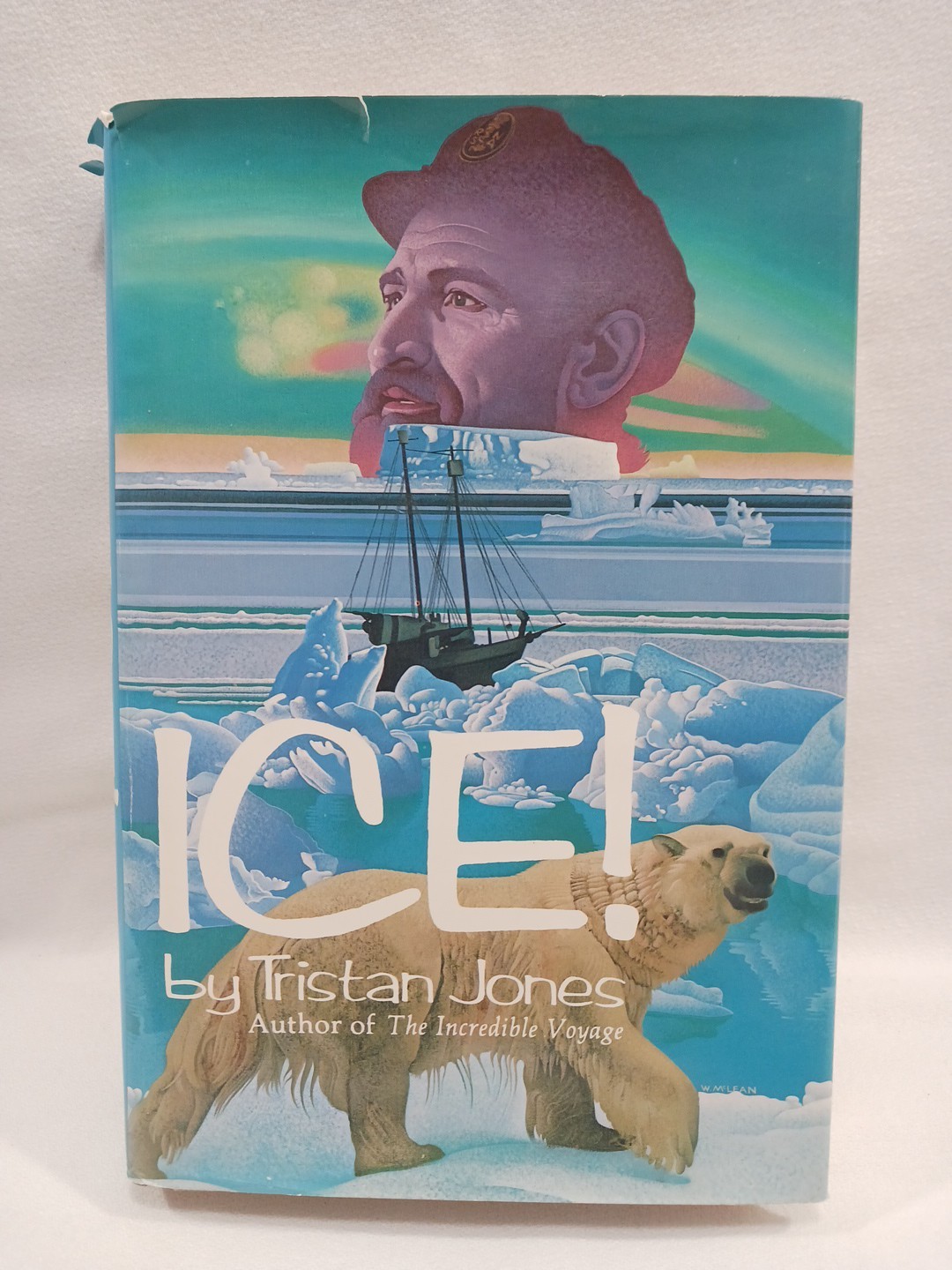 SIGNED Ice! Tristan Jones 1978 HC First Edition 1st Printing Sailing Sail Boat