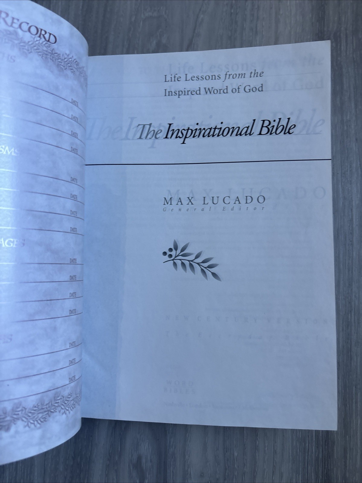 Inspirational Study Bible: Life Lessons from the Inspired Word of God