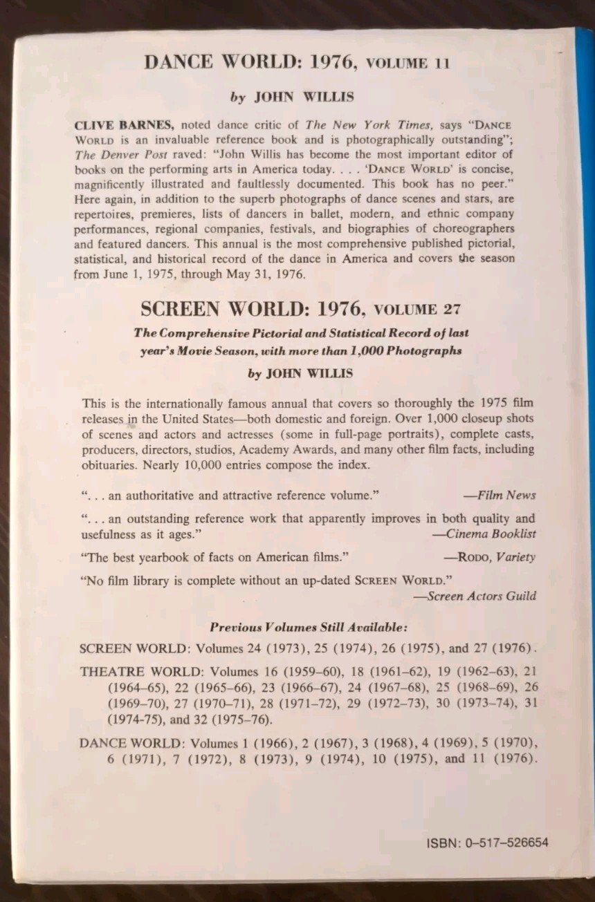 Theatre World 1975-76 – Vol 32 – John Willis – Hardcover