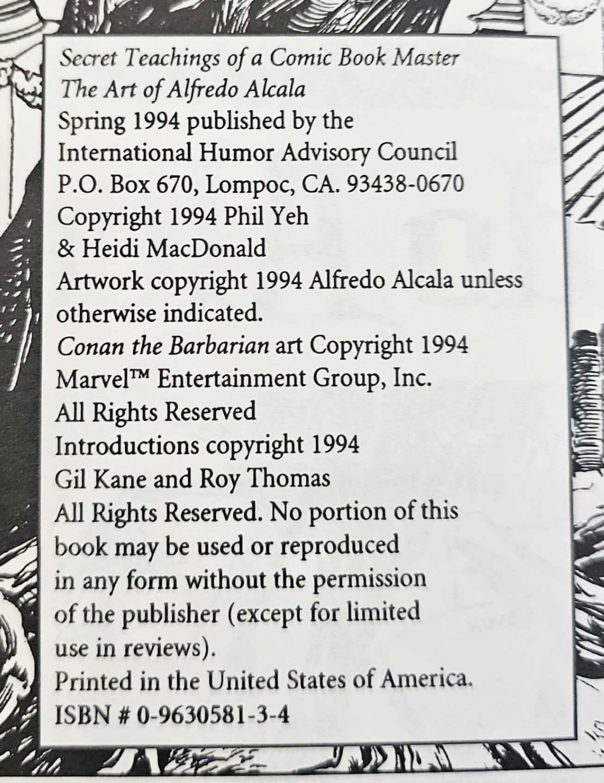 1994 Secret Teachings of a Comic Book Master The Art of Alfredo Alcala Paperback