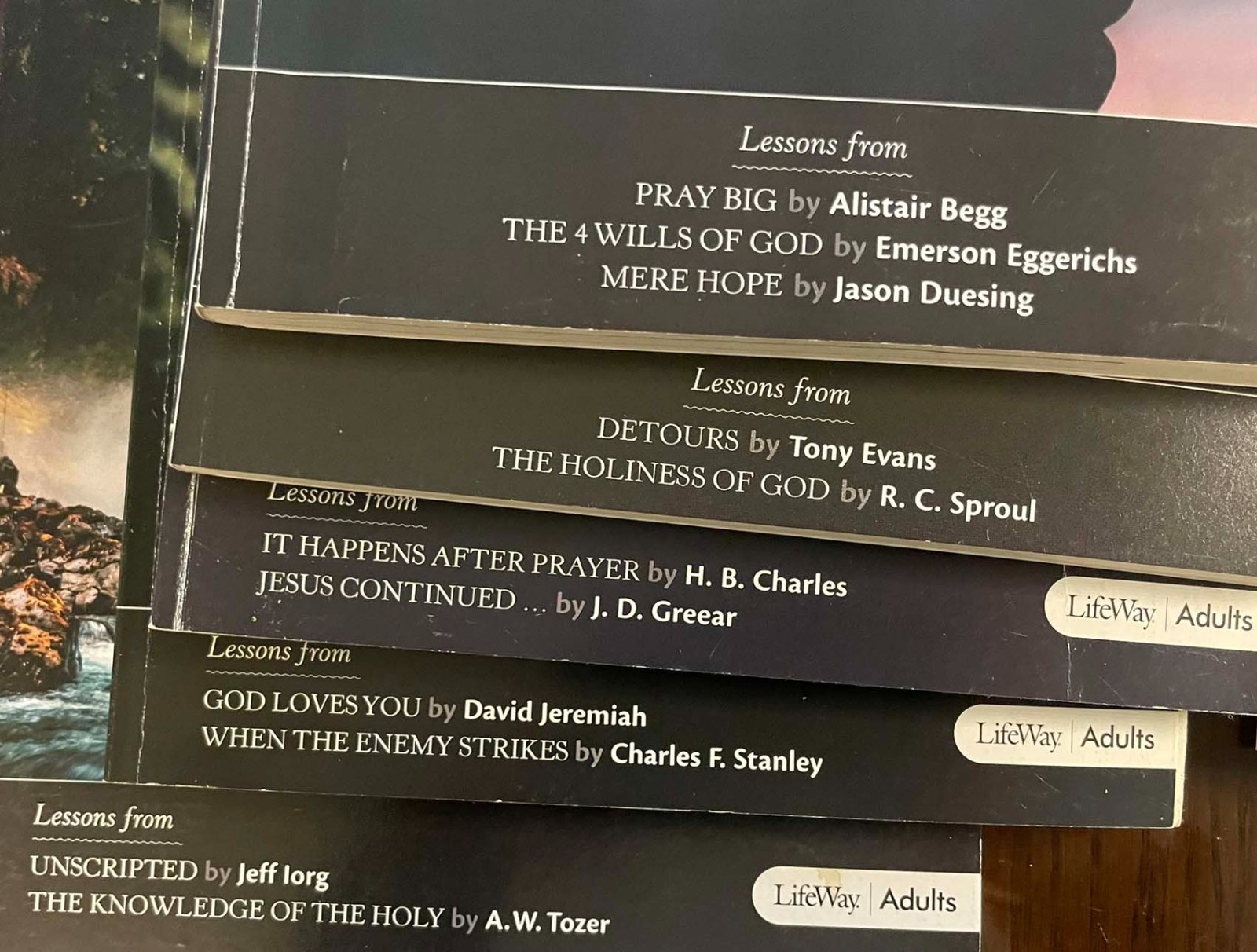 Mixed lot of 8 2018-2024 MasterWork Qrtly Bible studies (pb) from Lifeway