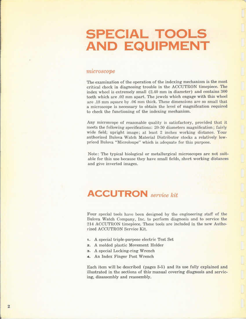 Accutron Service Manuals #214 and #218 Bulova Wrist Watch Timepiece Repair on CD