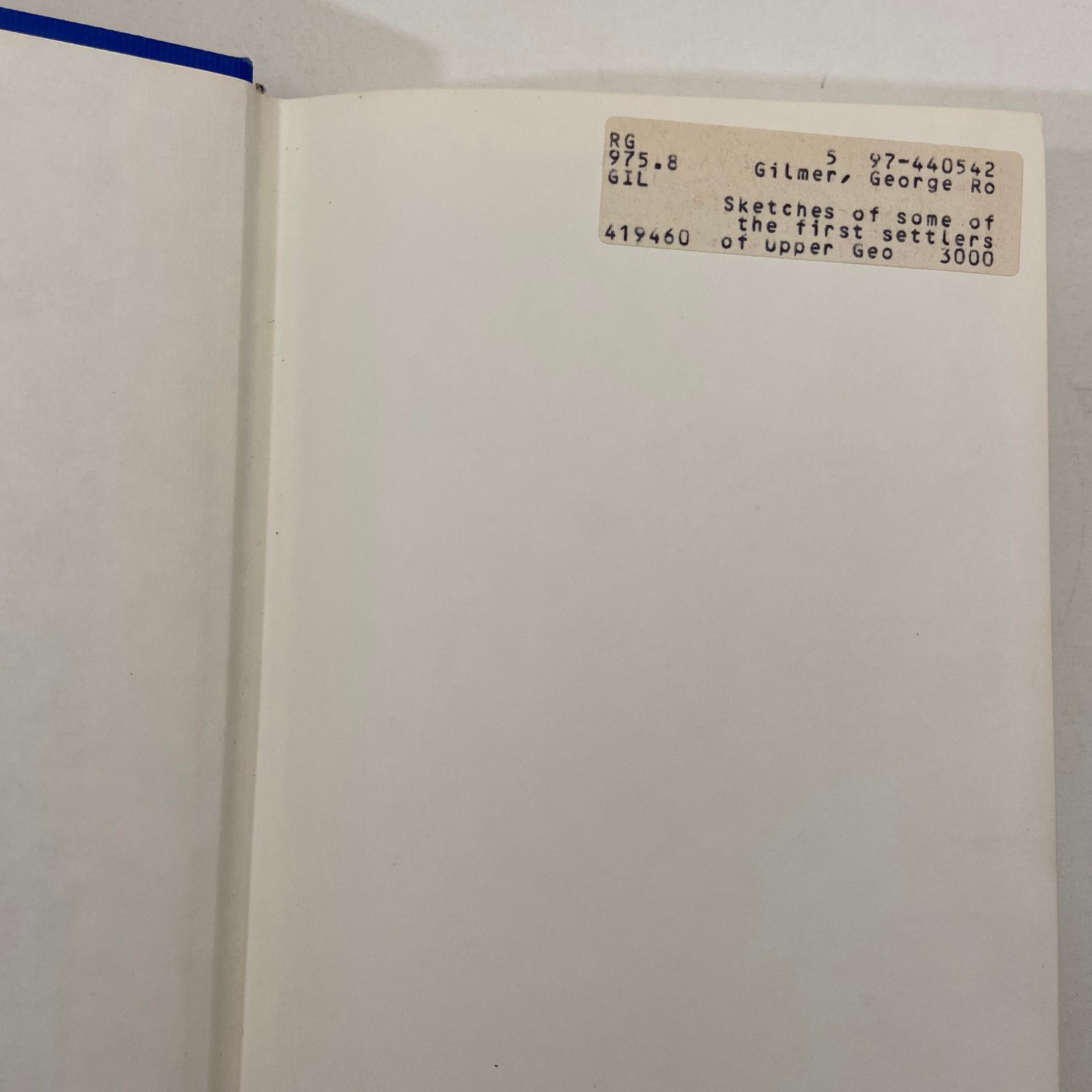 Sketches of the First Settlers of Upper Georgia Cherokees George Gilmer Indexed