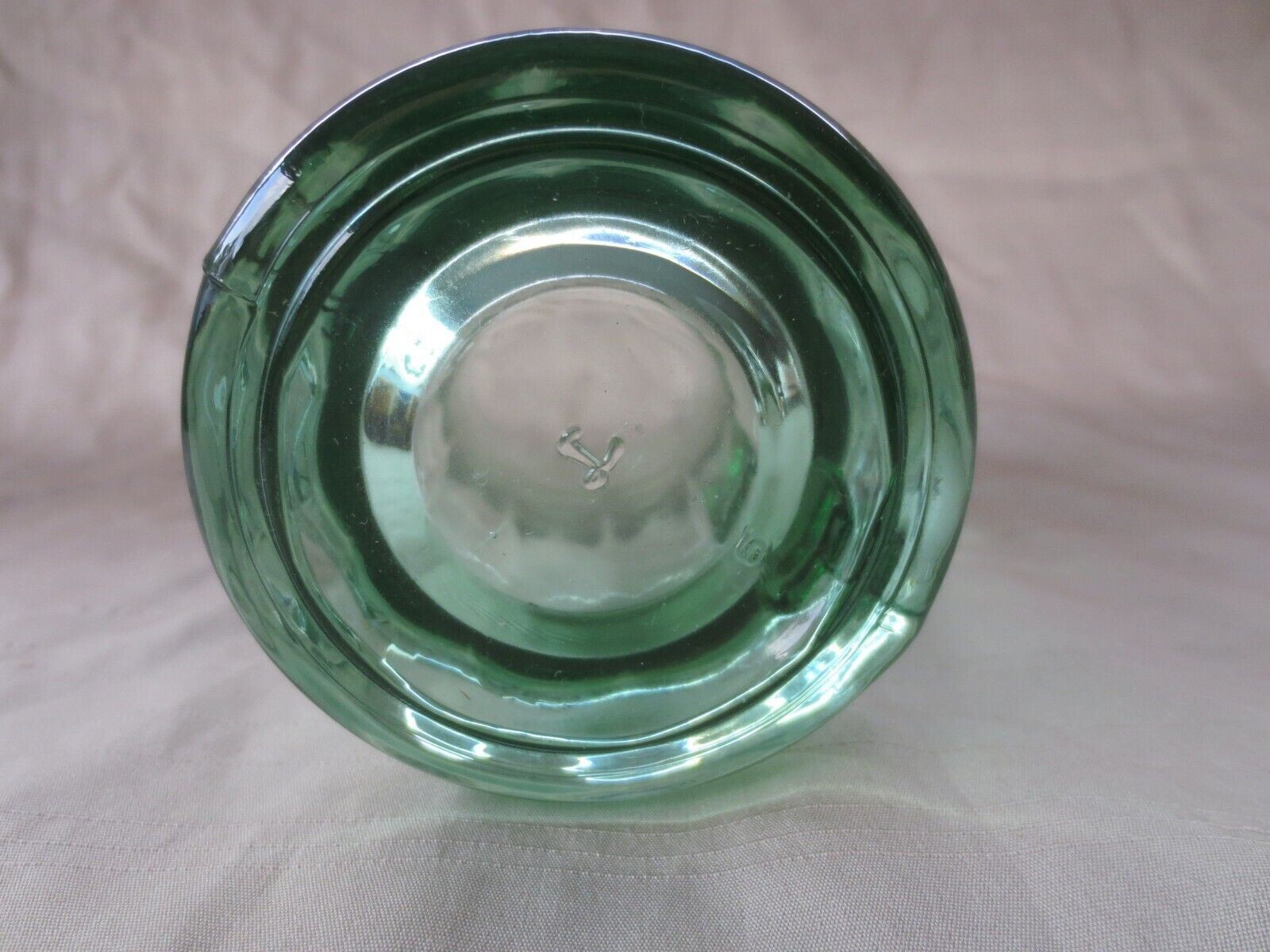 Vintage Libbey Green Coca-Cola (Coke) Thick Heavy Glass Mug w/ Handle 14 oz