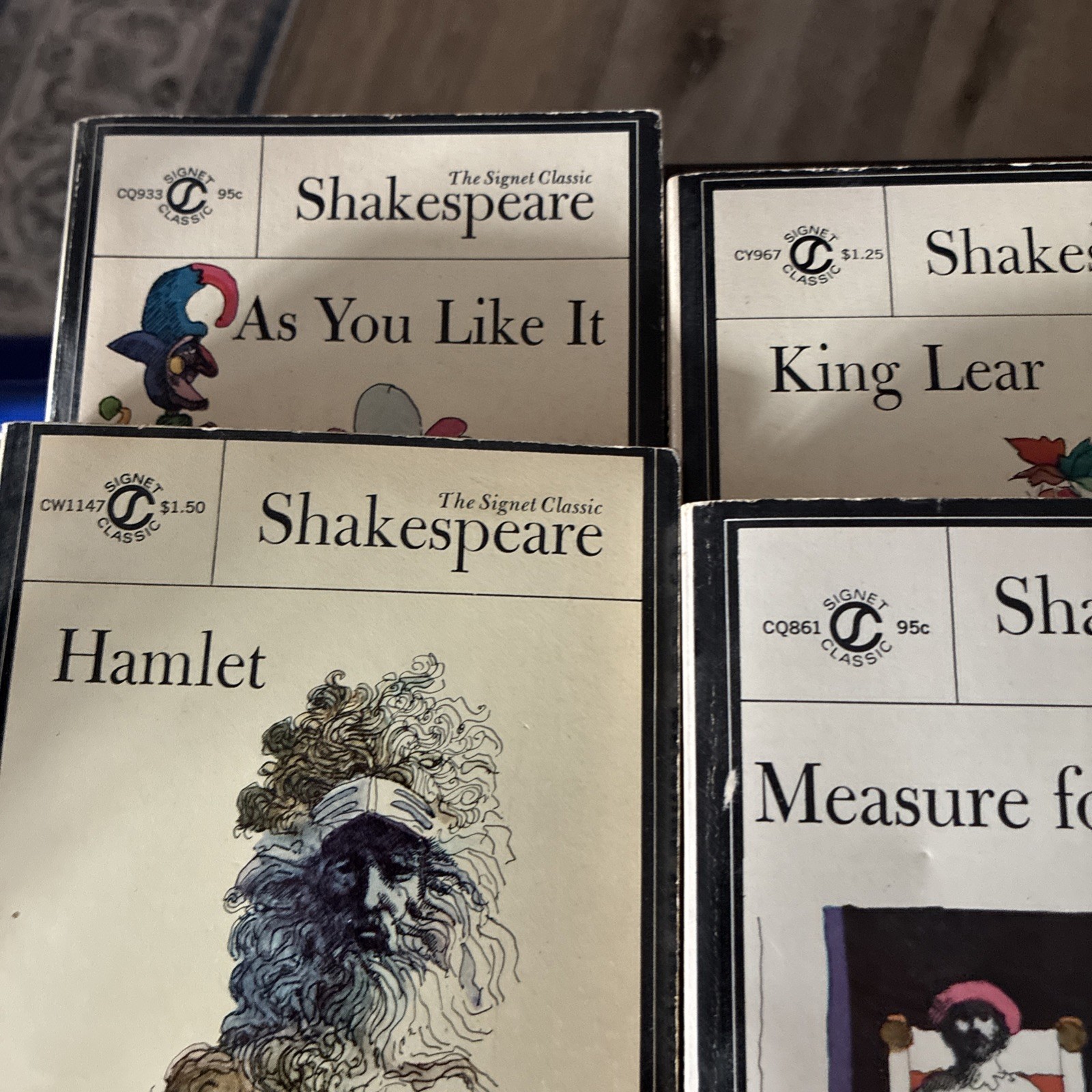 Shakespeare Signet Classic Book Lot of 7 Paperbacks ‘63 & ‘64