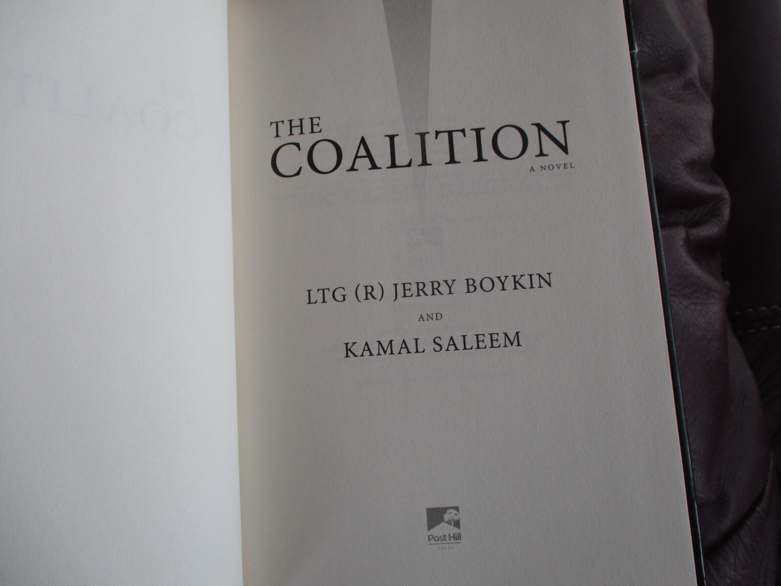 The Coalition – Jerry Boykin Kamal Saleem Post Hill Signed by Both 1st Ed HB YA