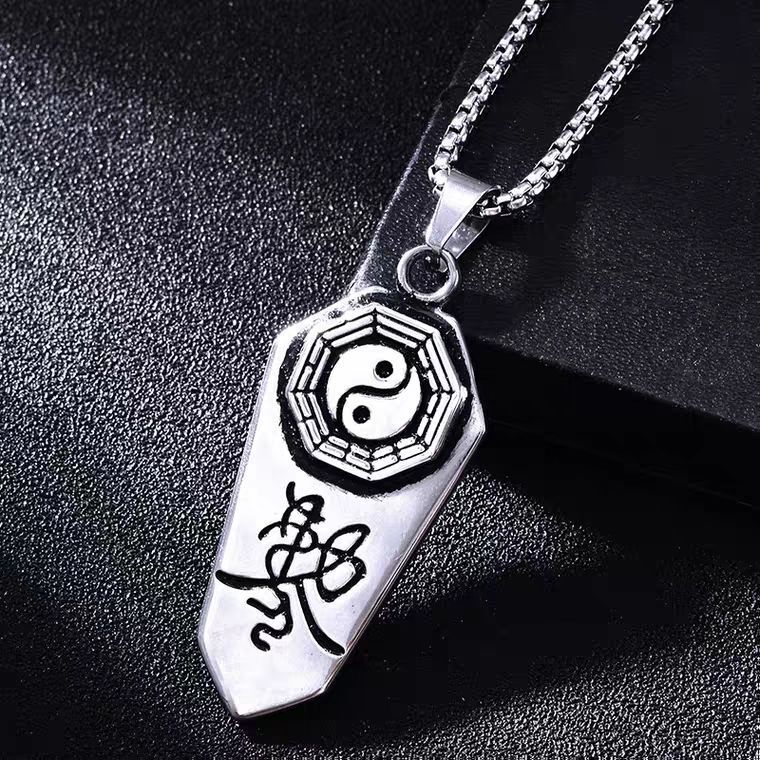 Pure and authentic vermilion double-sided amnesty order gossip necklace for men